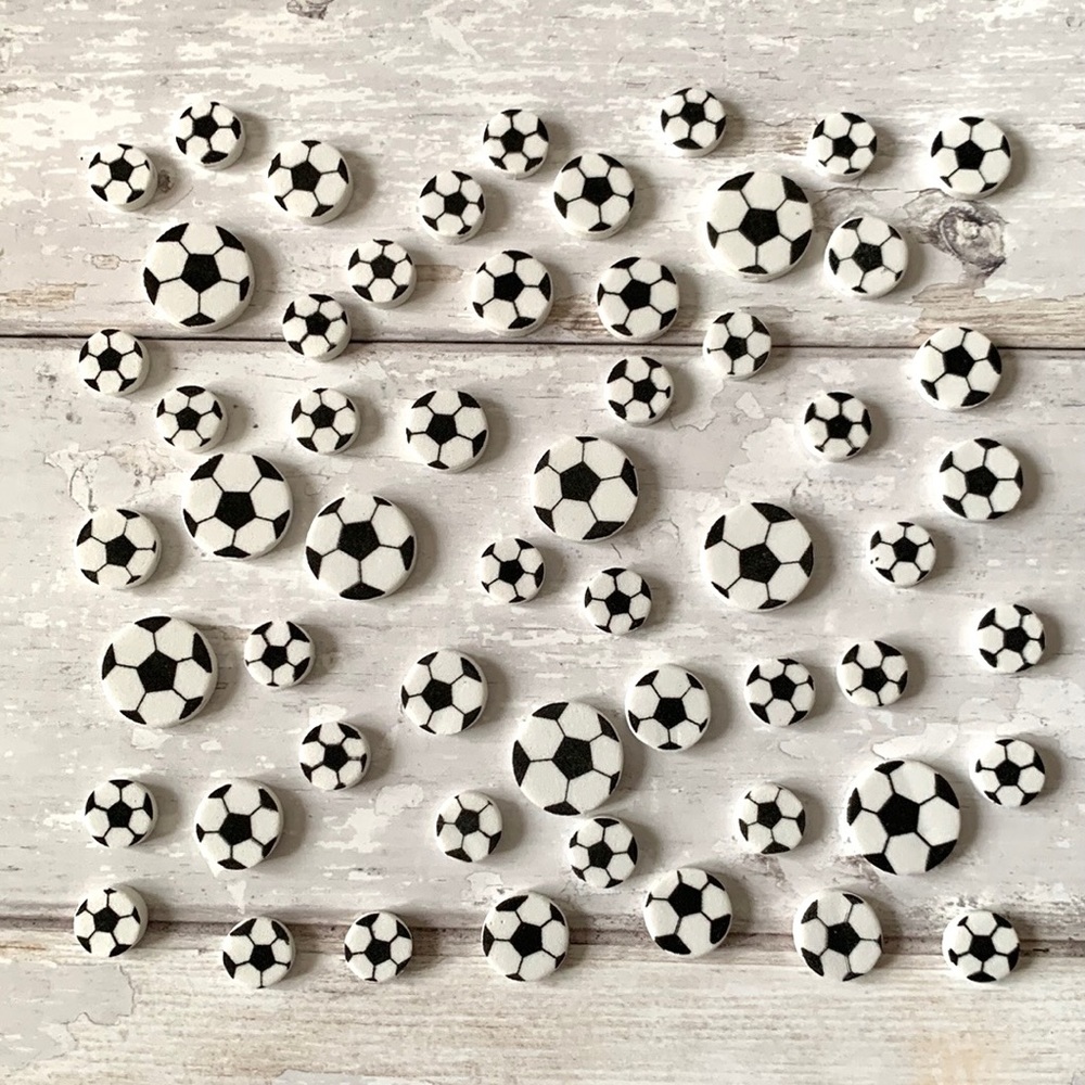 Fun Foam Soccer Ball Craft Supplies Pieces (50 pc) Sports Beads Scrapbooks
